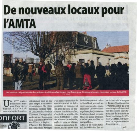 De Nouveau locaux pour l’Amta INFO CLERMONT-FD 12 Mars 2012