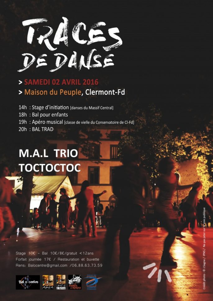 « TRACES DE DANSE » Samedi 02 Avril à Clermont-Ferrand