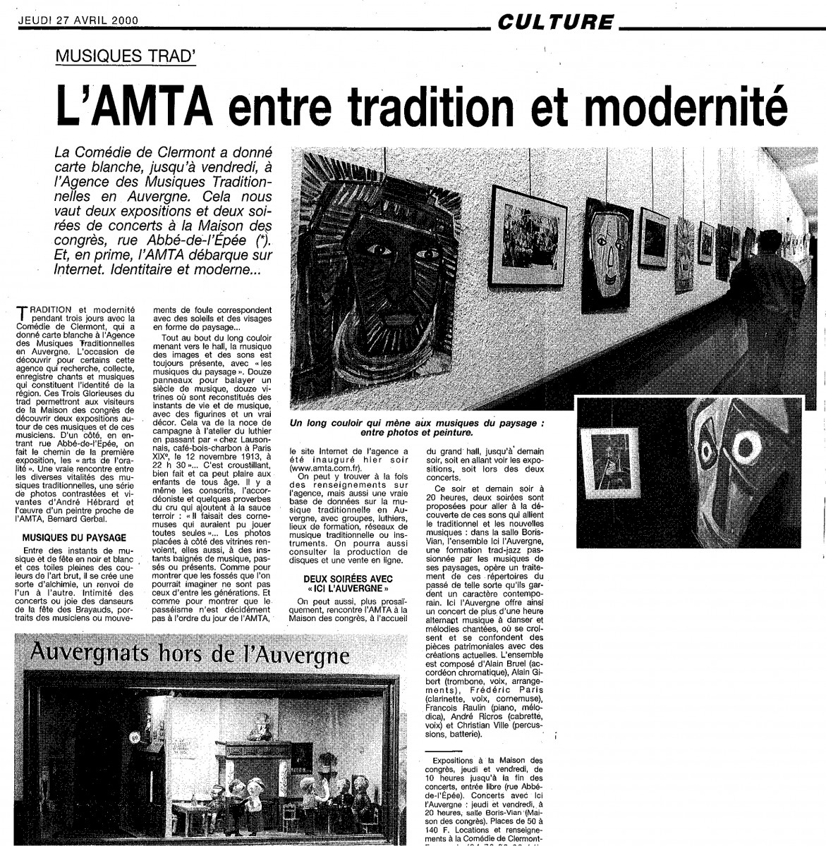 Rétroregards 2000 : « Entre tradition et modernité » (La Montagne)