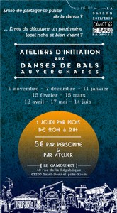 Nouveau ! Un ateliers mensuel d’initiation aux danses de bal au Gamounet
